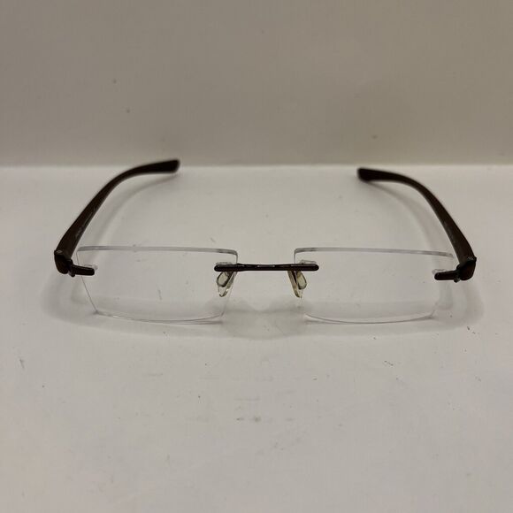 Provo Eyeglasses Rimless P0673 Brown Yellow Designer Frames Only 51-18-136 - Picture 1 of 6